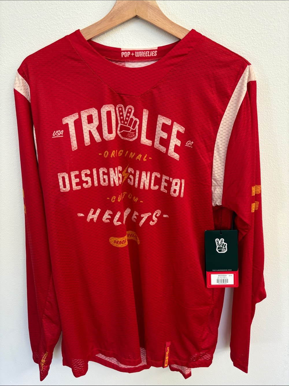 Pop + Wheelies Men's Red Graphic Jersey